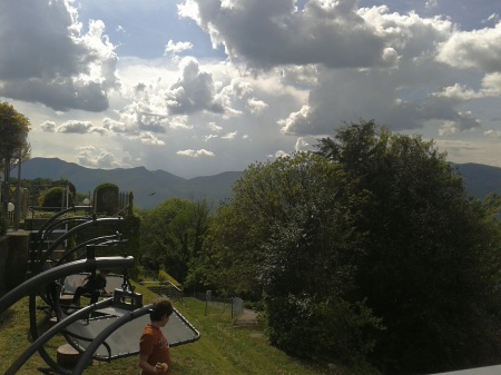 View from Hotel Serpiano, Monte San Giorgio, Unesco, Switzerland